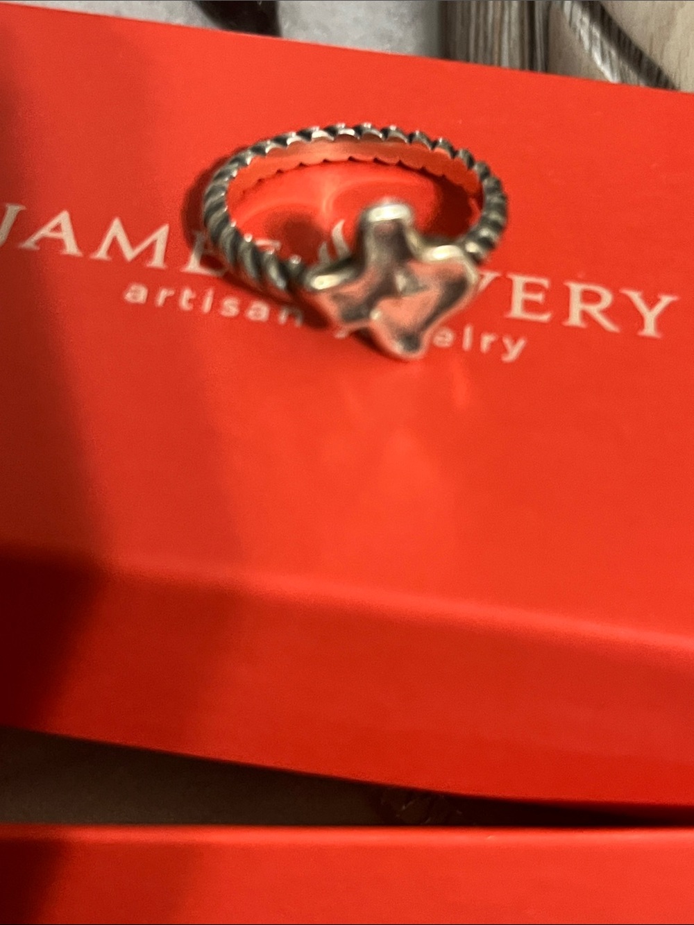 James Avery Silver texas Twist Band Ring - Silver size 8